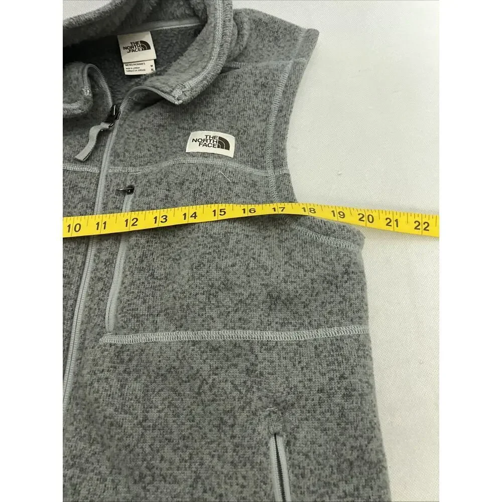 North Face Vest Men M Gordon Lyons Fleece Sweater Full Zip Hike Better NF0A3YR9